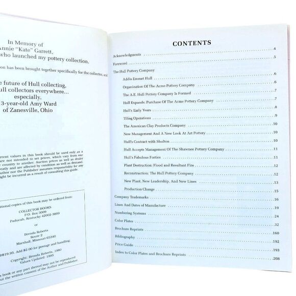 Collectors Encyclopedia of Hull Pottery Brenda Roberts Value Guide 1995 - Picture 6 of 12